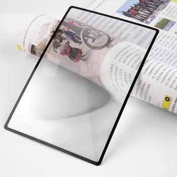 180x120 мм, плосък лист с увеличително стъкло, PVC, формат А5, X3, Портретно страница, Увеличительный стъклен обектив за четене