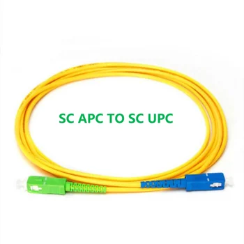 20pcs SC APC-SC UPC Симплексный Оптичен пач кабел SM ХАЛОГЕННИ Кабел 3,0 мм, SC/APC, SC/UPC FTTH оптична скок