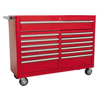 42-Инчов тежкотоварни работилница С Голямо чекмедже, Метална Комбинирана количка за гараж, съхранение, шкаф за инструменти С дървен покрив работното място