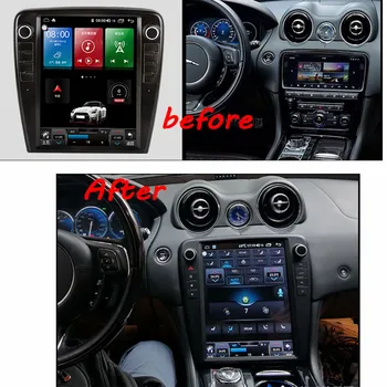 Carplay Радиото в автомобила На Jaguar XJ XJL 2009-2019 Android12 Tesla Екран Мултимедиен Плейър GPS Навигация Стерео Подарък Инструменти Главното Устройство