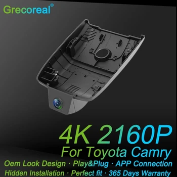 Grecoreal Автомобили Видеорегистраторная Предна Камера Видеорекордер Play Plug 2160P 4K Wifi Видеорекордер Автомобилни Регистратори за Toyota Camry XV70 2020 2021 2022 2023