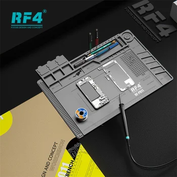 RF4 RF-PO11 Антистатик висока температура на Уплътнението за Обслужване на Повърхността за Телефон дънната Платка на телефона IC Откалывающий BGA Заваряване Мат