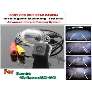За Chevrolet City Express 2009 ~ 2015 Smart Tracks Чип Camera/HD CCD Интелектуална динамично парковочная камера за задно виждане