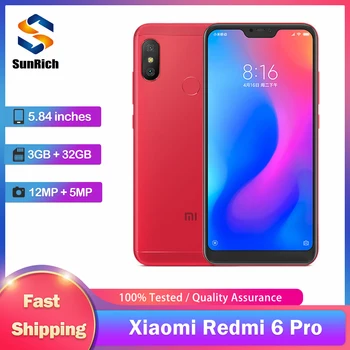 Оригинален Мобилен телефон Xiaomi Redmi 6 Pro 4G с две SIM-карти 5,84
