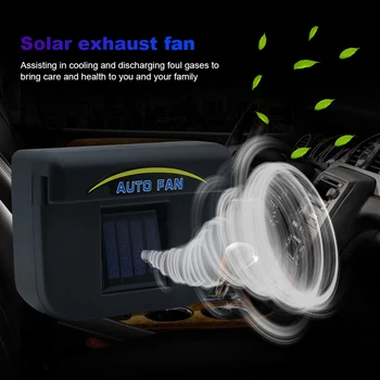 Отдушник на слънчева батерия 0,8 W, Авто автоматичен вентилатор за охлаждане на слънчева батерия, Авто вентилатор с гумено уплътнение