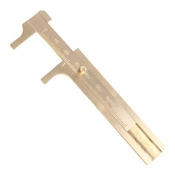 Подвижен штангенциркуль с нониусом 0-80 mm, владетел с една скалата, удобен Мини-штангенциркуль за измерване на бижута, на части, мъниста