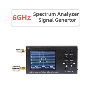 Портативен уред за спектрален анализ 6G, WiFi CDMA, Ръчно честотен анализатор 35-6200 Mhz, Генератор на сигнали със сензорен екран 4 инча