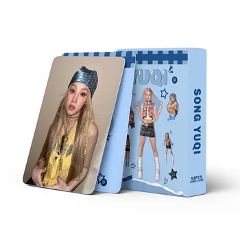 Предпродажа Kpop Idol 55 бр./компл. Lomo Card YUQI Албум с Картички за Нова Колекция от Подаръци За феновете на Печат на снимки
