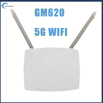 стари GM620 GPON ONU Рутер Оптичен модем GPON ONT 5G Wifi 1GE + 3FE + 1POTS + 2USB + 2,4 G/5G FTTH двойна лента Безплатна доставка