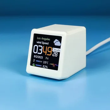 Цифров Умна WiFi метеорологичната станция Термометър Безжичен Вътрешен Външен сензор Влагомер Wifi Настолни часовници OLED дисплей